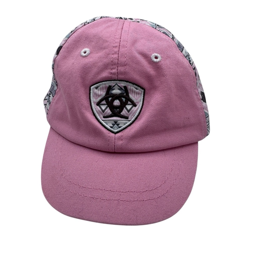 Ariat Pink Infant Baseball Cap with Black Logo
